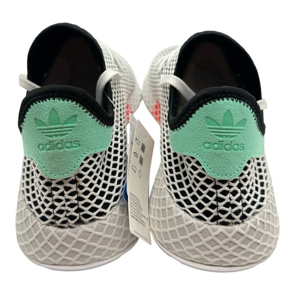Adidas Deerupt‎ Runner Running Shoes Mens 11.5 Black/Green/White Sneakers B28076